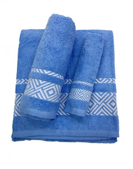 Juego de toallas Miquilt 3 piezas Excelente azul
